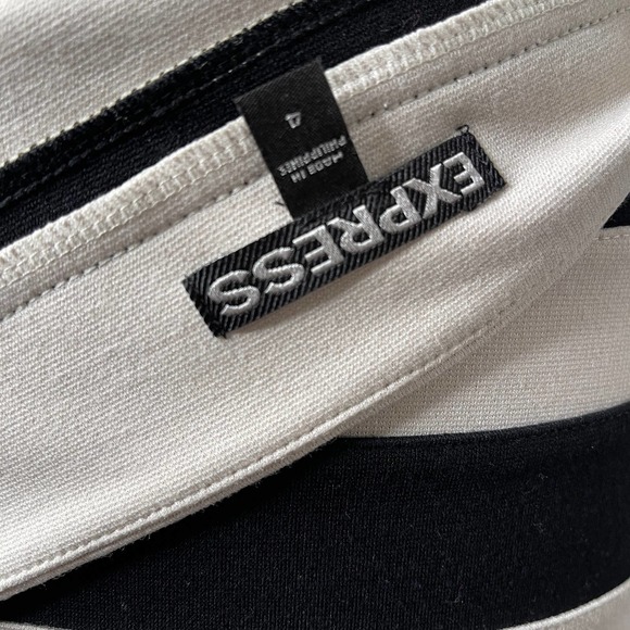 Express Stripe Pencil Skirt Zipper Bandage Stretch Bodycon Size 4 Small - Picture 4 of 7